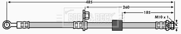 BORG & BECK Тормозной шланг BBH7112